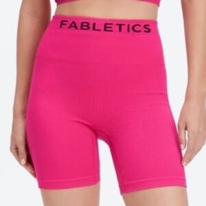 Fabletics Hot Pink High-Waist Bike Shorts